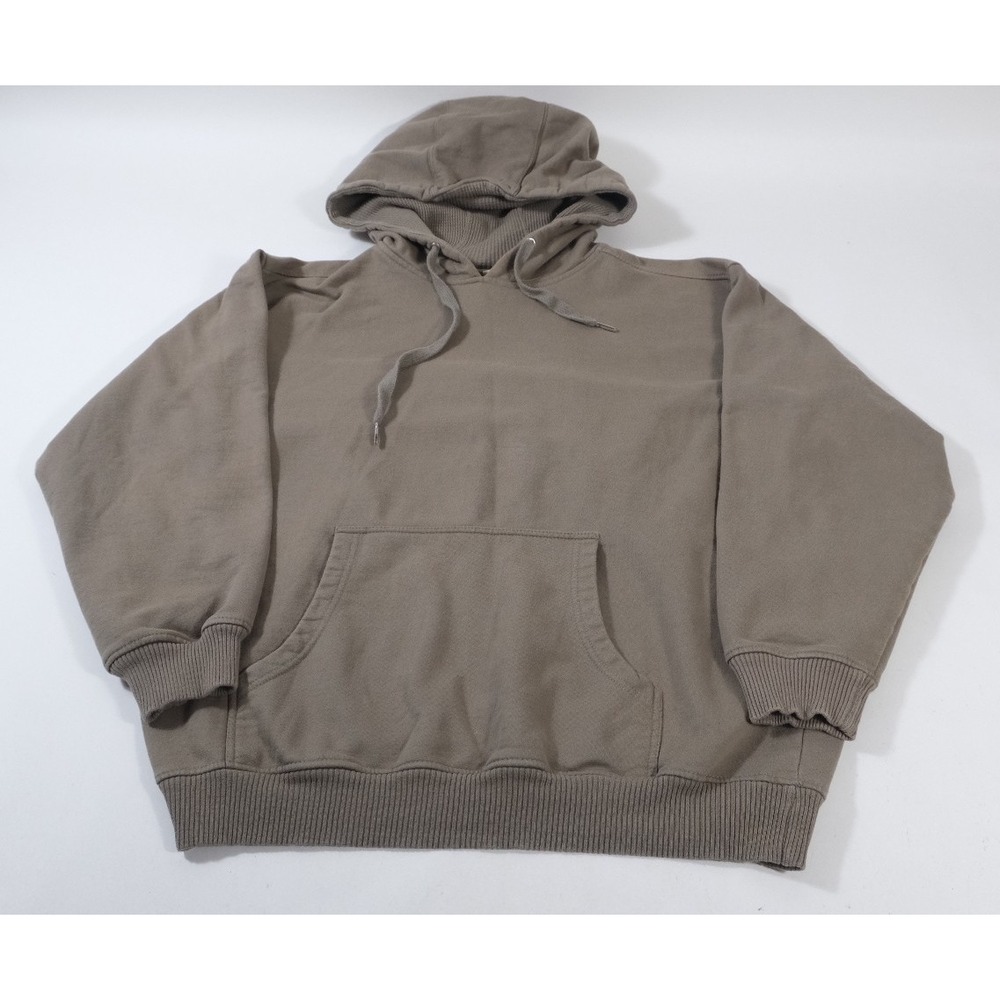 Creative Minds Hoodie Mens XL Taupe Brown Blank Heavyweight Pullover Fleece Swag